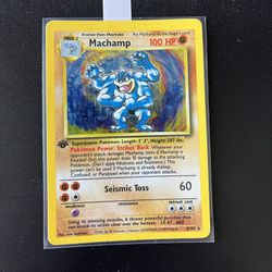 1st Edition Machamp - Holographic Base Set Pokemon Card #2