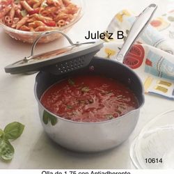 Olla De 1.75 Qts Con Antiadherente Nueva En Su Caja 