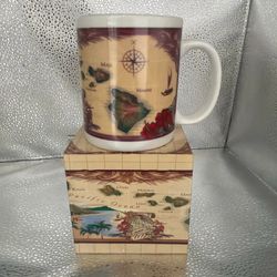 Hawaii Island Chain Coffee Mug The Sandwich Islands Maui Pacific Traders 8oz Cup