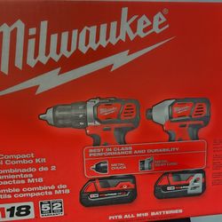 Milwaukee M18 2 Tool Combo New In Bag