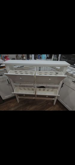 IKEA GULLABERG Shoe Cabinet – 4 Compartments – White