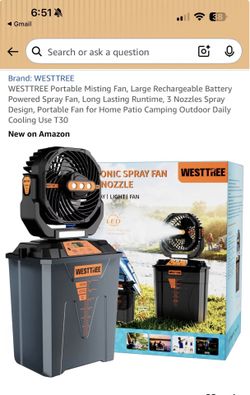 Brand New Rechargeable Portable Misting Fan