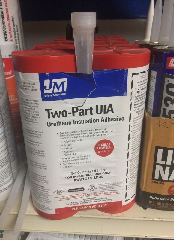 Two parts uia insulacion adhesive