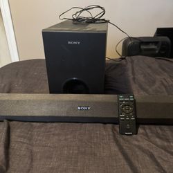 Sony Sound Bar And Subwoofer 