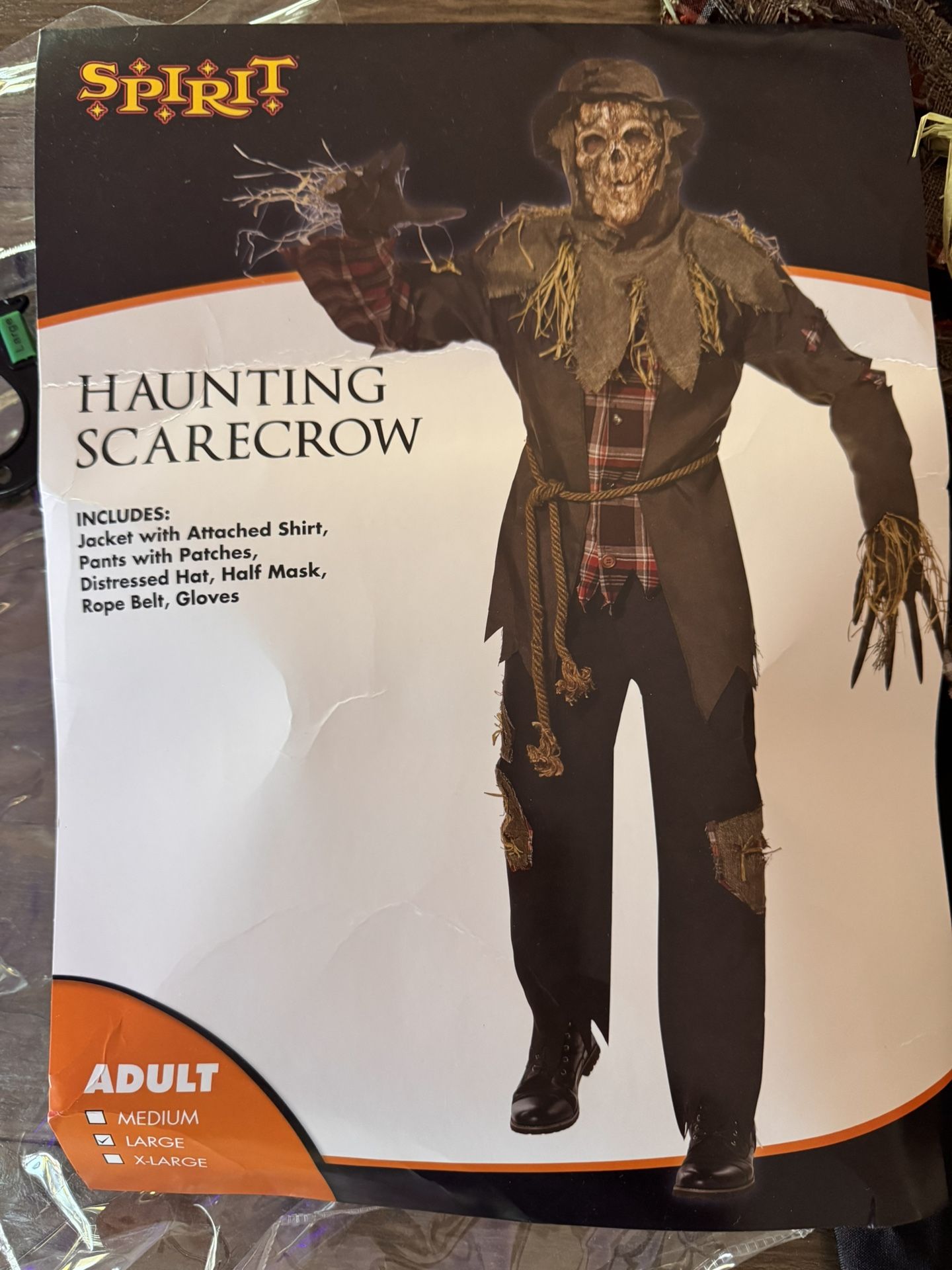 Halloween Costume - Adult large - Haunting Scarecrow