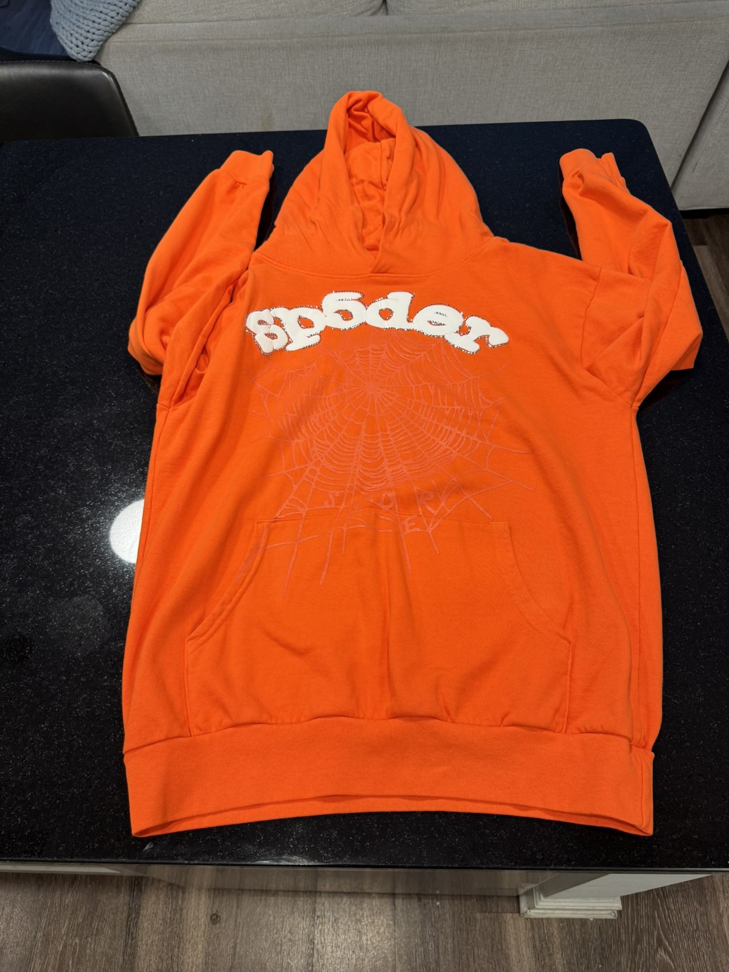 Sp5der Logo Hoodie Sweatshirt ‘Orange’