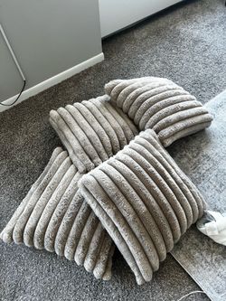 Four massive pillows for couch (removable covers)
