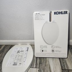 Kohler Layne Toilet Seat - White Elongated, Easy Install, Quick-Release EZ Clean