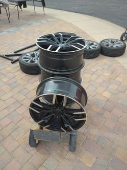 Black Machined Face Alloy Wheels Set of 4