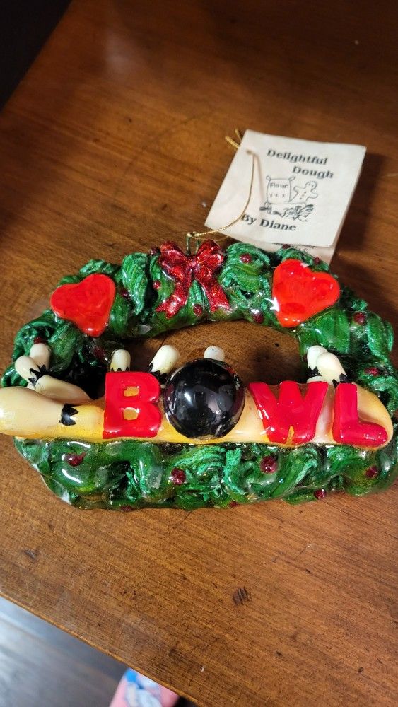 Vintage Bowling Christmas Ornament 