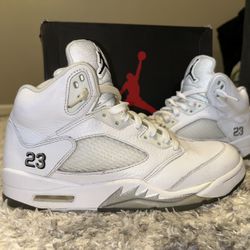 Jordan 5 Retro white metallic