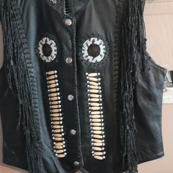 Two Beaded Women's Vest One Black One Gray $75 OBOEach Size Medium But Cut Small