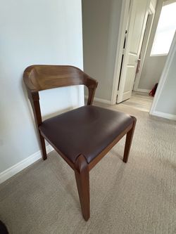 Set of Wooden Accent Chairs