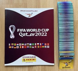 Panini World Cup Qatar 2022 Panini - Complete Set: 670 Blue Stickers & Softcover Album