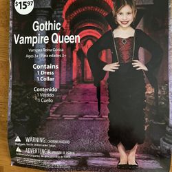 Gothic Vampire Queen Halloween Costume - Girls XL (14-16)