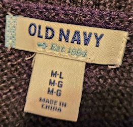 Black Old Navy M-L Poncho Sweater  Thumbnail