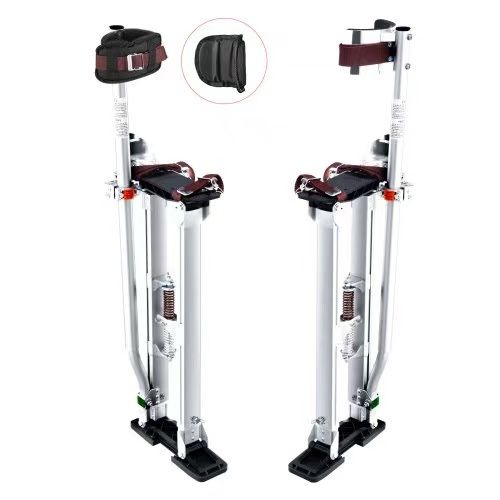 Drywall Stilts, 24''-40'' Adjustable Aluminum Tool Stilts with Protective Knee Pads, Durable and Non-slip Work Stilts for Sheetrock Painting, Walking,