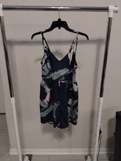 dark blue romper dress, size S