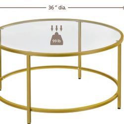 Gold Coffee Table 