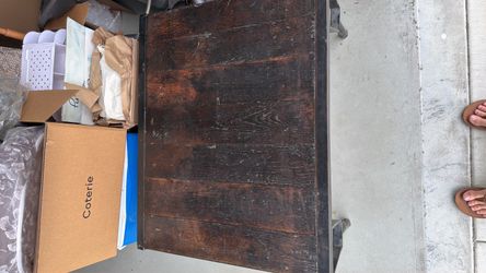 Artisan Coffee Table - Iron & Wood - 40” x 32” x 18”
