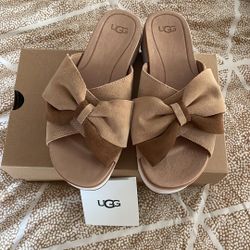 UGG Joanie Platform Sandals Chestnut Size 7.5