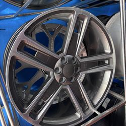 26s gun metal wheels tires 6lug Chevy