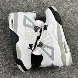 Jordan 4 white cement size 4-13