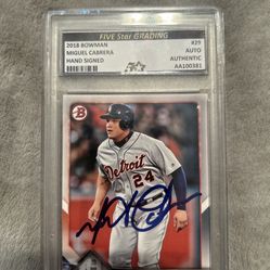 COA - Miguel Cabrera Hand Signed 