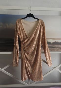 Rose gold sequin dress - size S/M