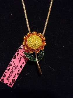 Betsey Johnson Sunflower Pin/ Pendants