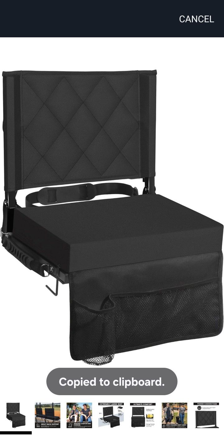 Stadium Seats for Bleachers with Back Support, Bleacher Seats with Backs and Cushion Wide