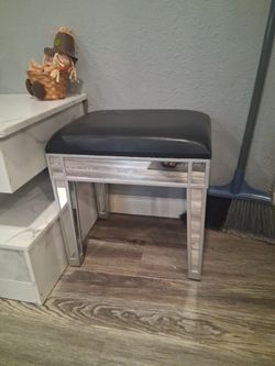 Vanity glass chair