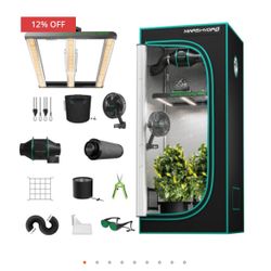 Mars Hydro FC1500-EVO LED Grow Light + 2.3'x2.3' Complete Grow Tent Kit