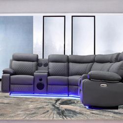 Power Recliner Sectional Sofa 