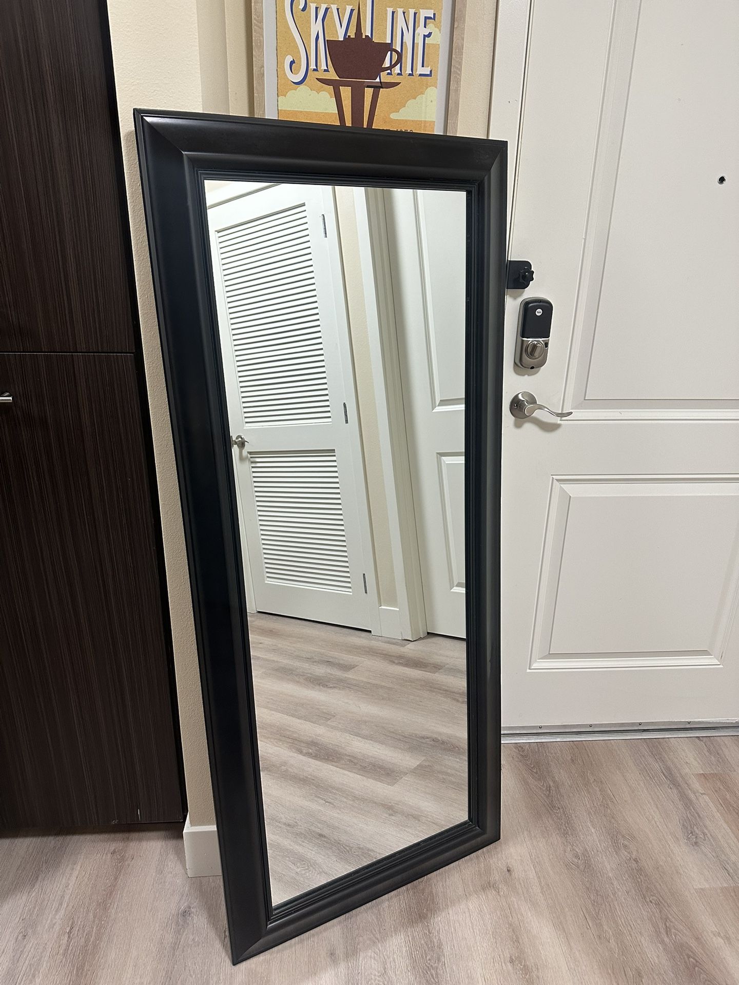 Large Black framed mirror