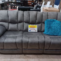 Barcelona Gray Fabric Reclining Sofa/Loveseat Sets---$1299---Wow!!!---No Credit Needed Financing Available 