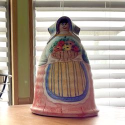 **VINTAGE** Italian “Door Stopper” - Pottery - Peasant Woman - Bell Shaped