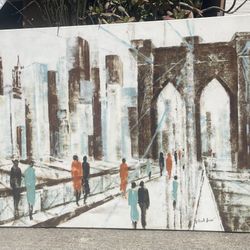 “Brooklyn Crossing" canvas print by artist Antionette Saint Leger 40 x 30