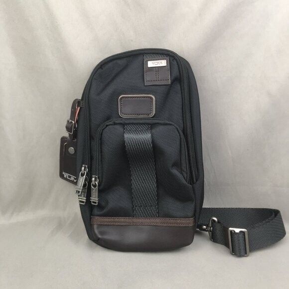 TUMl Black Nylon Crossbody Sling Bag