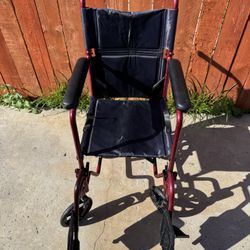 Burgundy Wheelchair Not Free