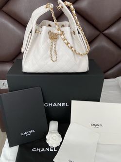 Chanel 25 white bag