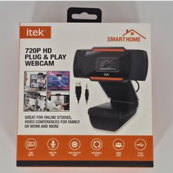Itek 720P HD PLUG & PLAY WEBCAM  Brand New