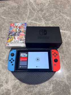 Nintendo switch with a game.