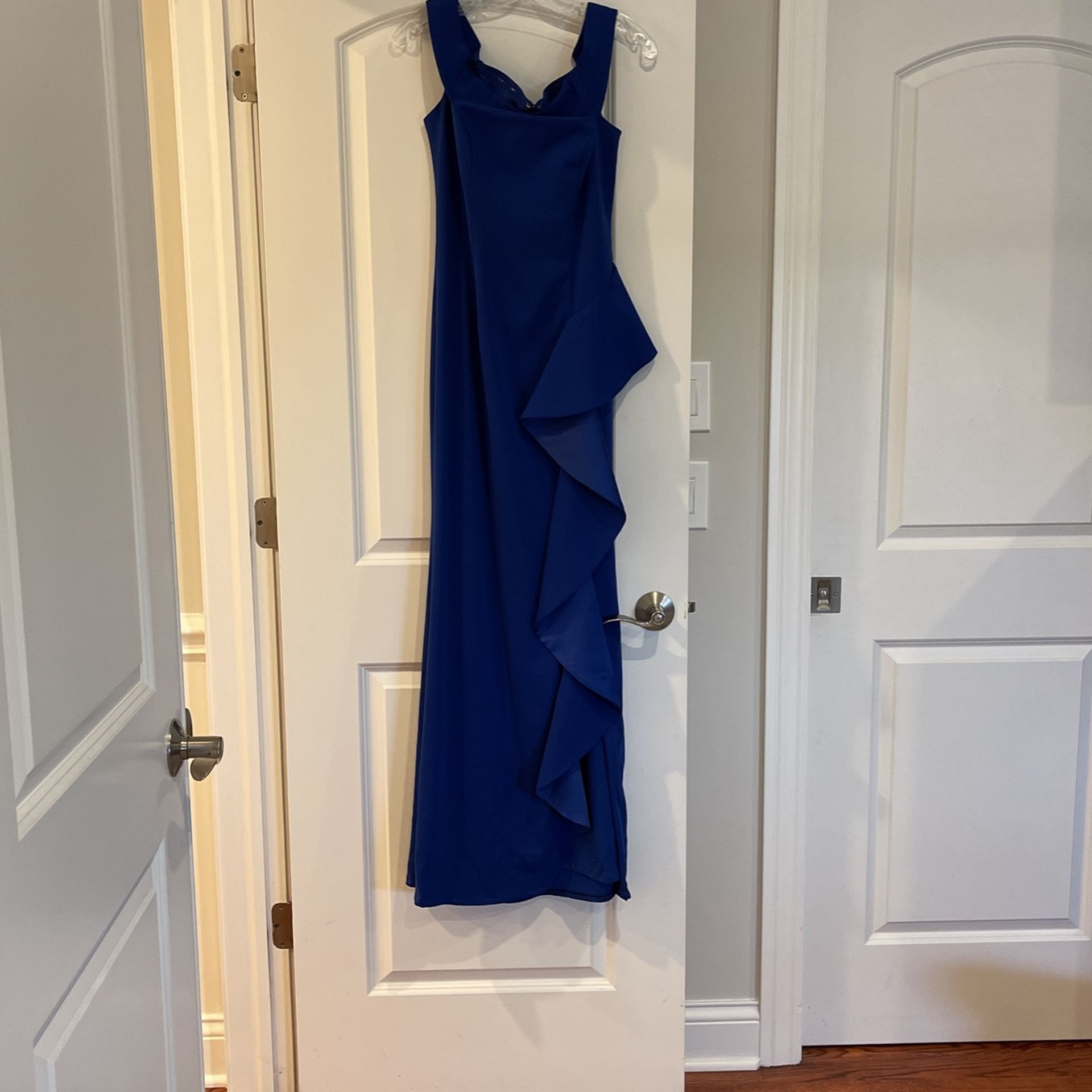 Carmen Marc Floor Length Off The Shoulder Dress