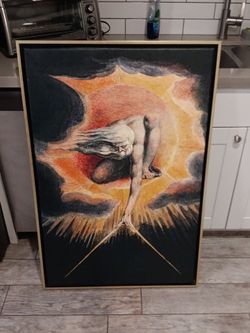 William Blake 'The Ancient of Days' Framed Canvas Print