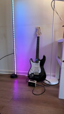 Left-Handed Donner Electric Guitar Starter Set (Complete Bundle)