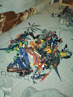 A buck of random action figures