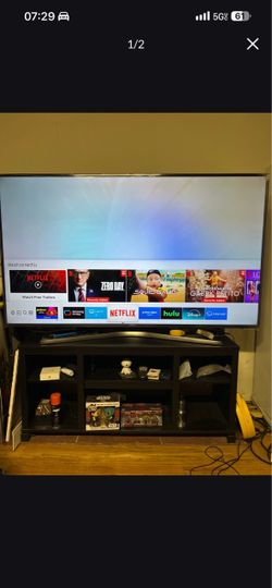 Samsung 65” TV KU6290 Model With And Entertainment Center