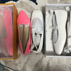 Two Pair Of Flat Shoes New 