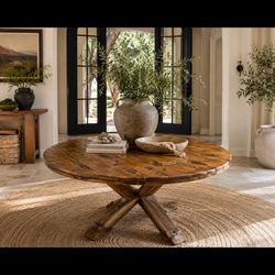 BUILD A ROOM AROUND this One-of-a-Kind 60” Reclaimed Sailboat Teak Table | Handmade 1980s